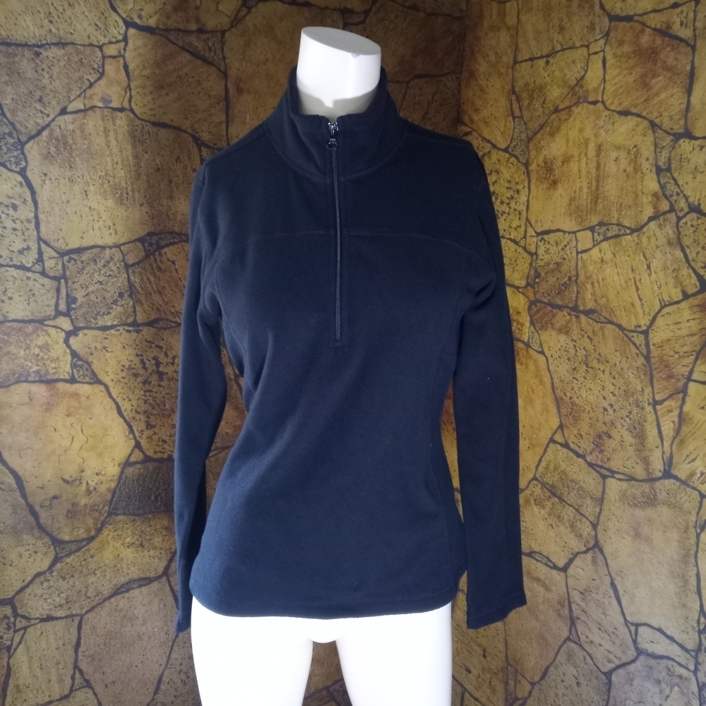 Old Navy Black Women's Quarter-Zip Sweatshirt